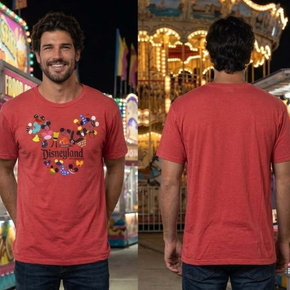 Disneyland Resort California Red T Shirt Men’s XXL 50-52 Graphic Tee